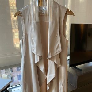 Club Monaco Blush Silk Draped Vest